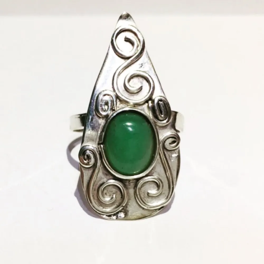 Anillo plata con crisoprasa