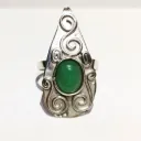 Silver ring with chrysoprase